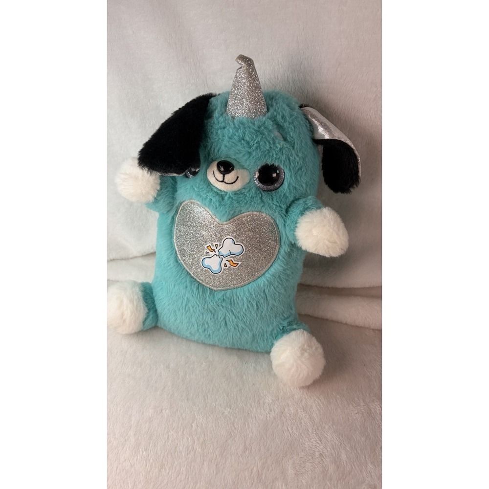 Zuru Blue Rainbocorns Puppycorn Rescue 11" Silver Wings Plush Stuffed Animal GUC